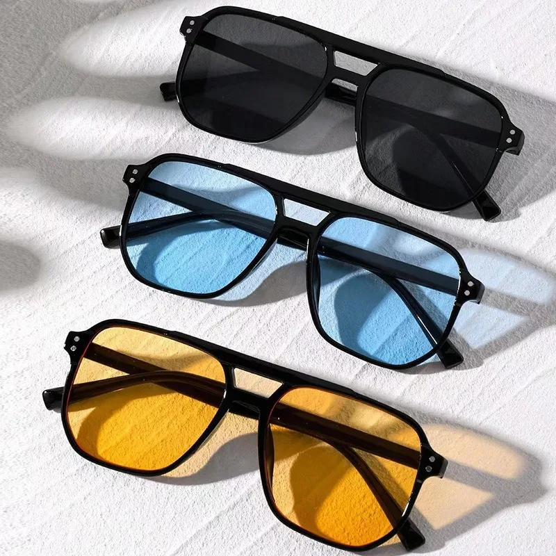 Sunglasses Oversized Square - Vintage Men Women Big Sunglasses Men