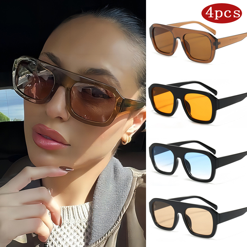Car Sunglasses 1/4pcs Trendy O - đánh giá và giá Sunglasses Oversized Square