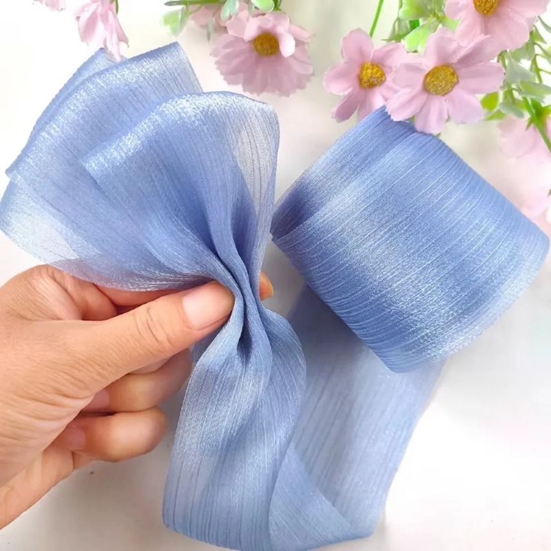 5M Pleated Chiffon Ribbon 6cm  - đánh giá và giá Women Accessories Bouquet