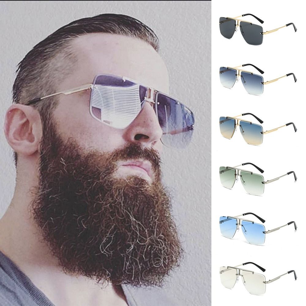 1pc Oversized Double Bridge Su - đánh giá và giá Sunglasses Oversized Square