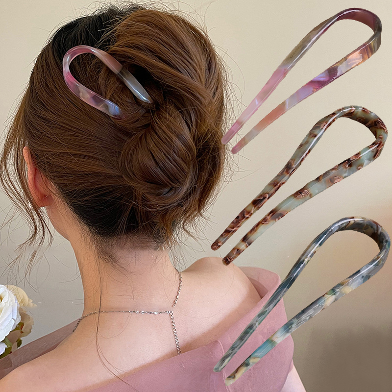 U-Shaped Hair Sticks Acetate A - đánh giá và giá Women Accessories On Sale