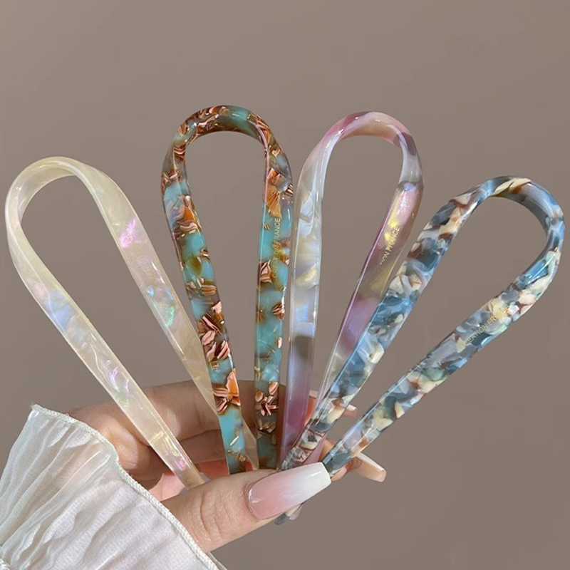 U-Shaped Hair Sticks Acetate A - đánh giá và giá Women Accessories On Sale