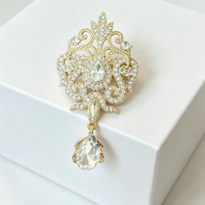 Luxury Gold Color Crystal Flow - đánh giá và giá Women Accessories Bouquet